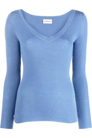 P.A.R.O.S.H. V-neck ribbed wool jumper