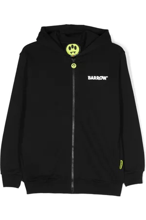 BARROW Logo-print zipped hoodie