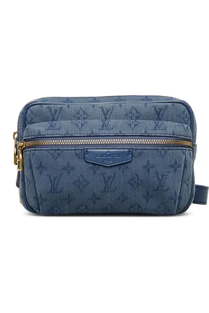 Pre-owned Louis Vuitton 2007 Denim Belt Bag In Blue