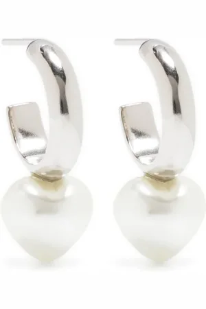 Simone Rocha Pearl Heart hoop earrings