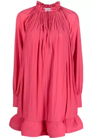 Lanvin Ruffled charmeuse minidress