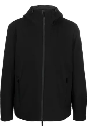 Woolrich Logo-patch zip-up hooded jacket