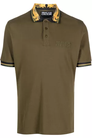 VERSACE Baroque-pattern polo shirt