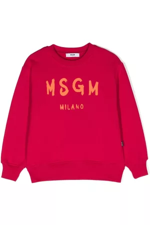 Msgm Logo-print cotton sweatshirt