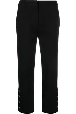 Twin-Set Logo-buttons cropped trousers
