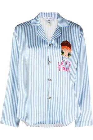 MIRA MIKATI X Javier Calleja striped satin shirt