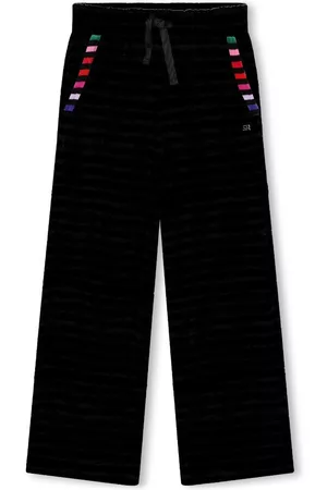 Sonia Rykiel Enfant Striped straight-leg velvet trousers