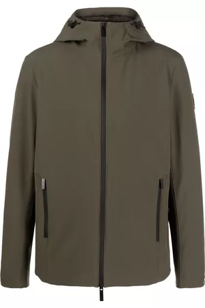 Woolrich Logo-patch zip-up hooded jacket