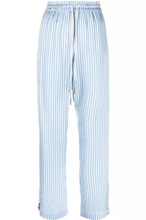MIRA MIKATI X Javier Calleja striped satin trousers