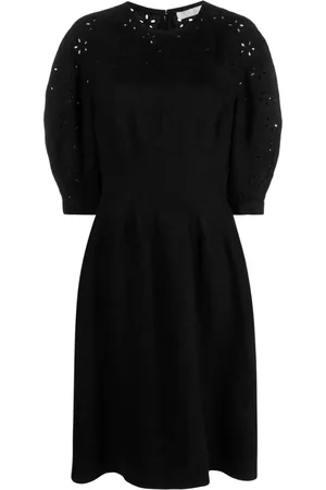 Chloé Balloon-sleeve linen dress