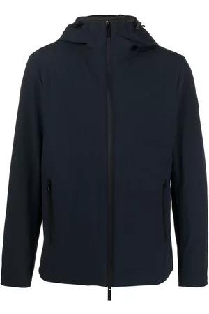 Woolrich Logo-patch zip-up hooded jacket