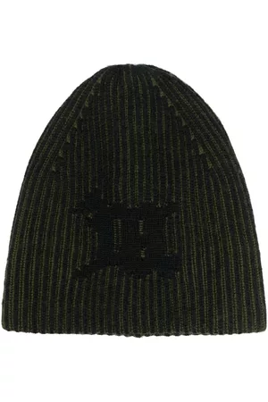 MISBHV Monogram-jacquard ribbed-knit beanie