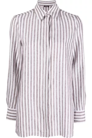 Kiton Vertical-stripe long-sleeve shirt