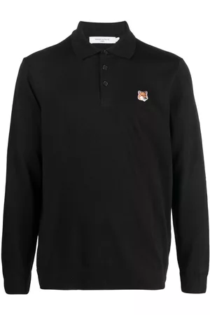 Maison Kitsuné Fox-patch long-sleeve polo