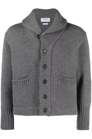 Thom Browne Shawl-collar knit cardigan