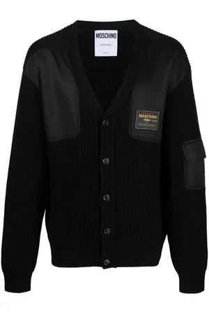 Moschino Logo-patch V-neck cardigan