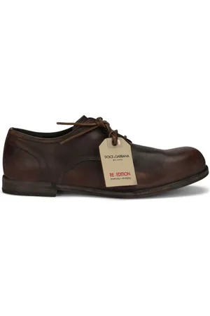 Dolce & Gabbana Logo-tag leather derby shoes