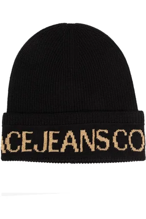 VERSACE Intarsia-logo ribbed beanie