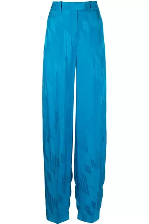 The Attico Jagger monogram wide-leg trousers