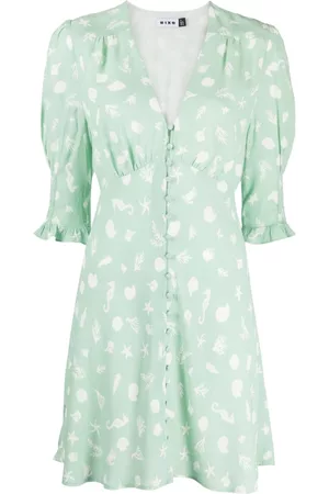 RIXO London Juni graphic-print buttoned dress