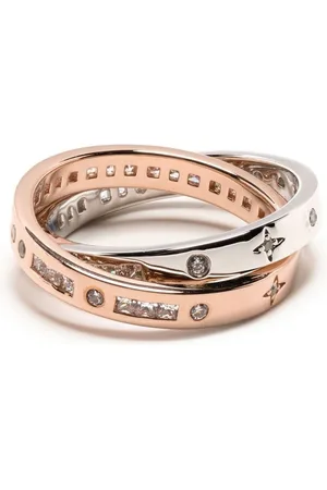 APM Monaco Crystal embellishment two-tone ring