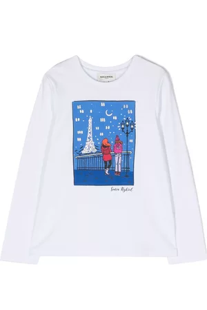 Sonia Rykiel Enfant Illustration-print long-sleeve T-shirt