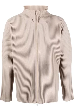 Issey Miyake Pleated zip-up cardigan