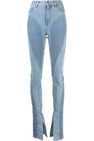MUGLER Spiral split-hem skinny jeans