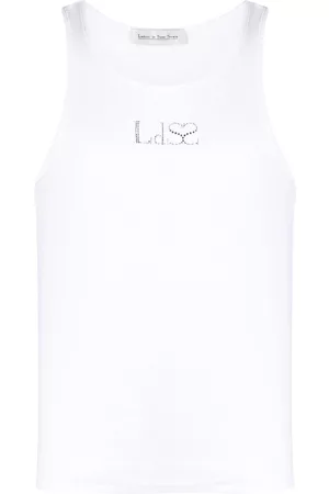 Ludovic De Saint Sernin Rhinestone-logo tank top