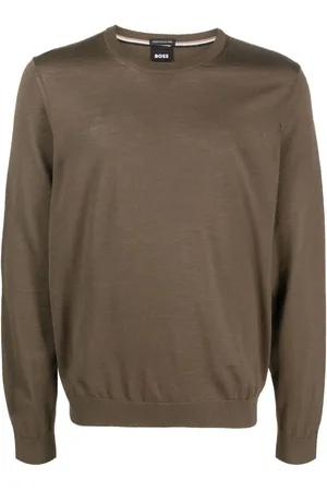 HUGO BOSS Round-neck virgin-wool jumper
