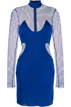 Tom Ford Crepe mesh-panelling mini dress
