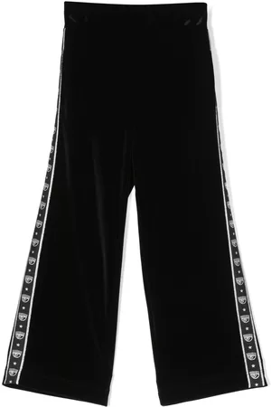 Chiara Ferragni Eyelike-motif velvet trousers