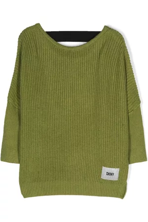 DKNY Logo-patch knitted jumper