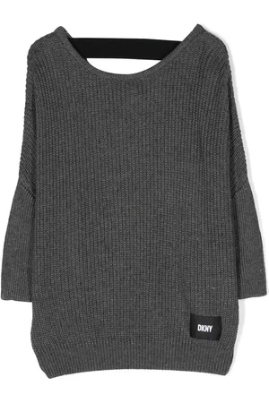 DKNY Logo-patch knitted jumper