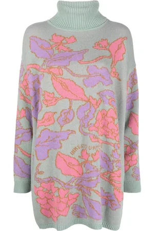 Twin-Set X Marco Rambaldi floral-jacquard roll-neck jumper