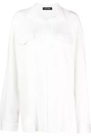 Styland Open-front cotton shirt