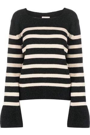 SEMICOUTURE Striped boat-neck jumper