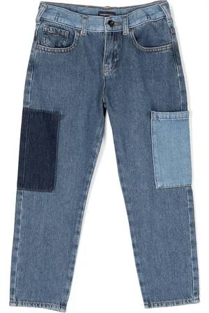 Emporio Armani Contrasting-pocket straight-leg jeans