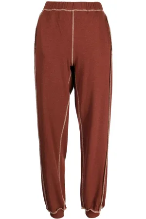 Baserange Exposed-seam fine-ribbed track pants