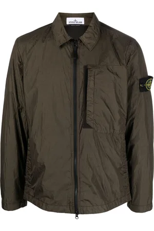 Stone Island Compass-patch zip-up lightweight jacket