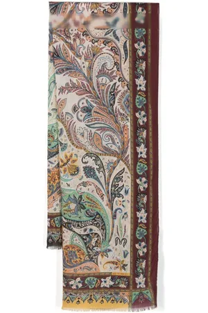 Etro Paisley-print frayed scarf