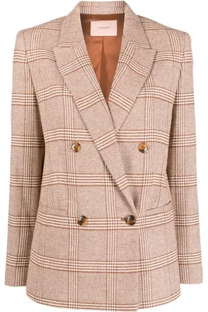 Twin-Set Checked double-breasted blazer