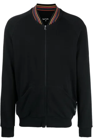 Paul Smith Striped-collar logo-patch jacket