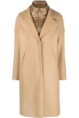 HERNO Padded-collar single-breasted coat