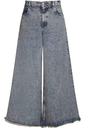 Marni Marble-dyed wide-leg jeans