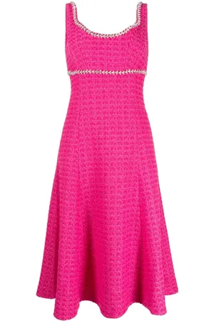 Self-Portrait Crystal-embellished bouclé midi dress