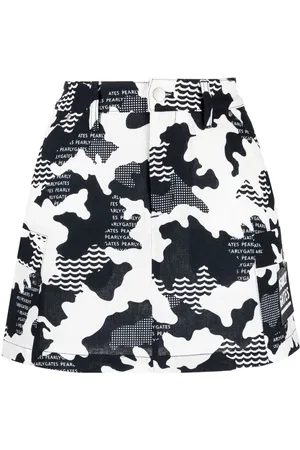 PEARLY GATES Cow-print mini skirt