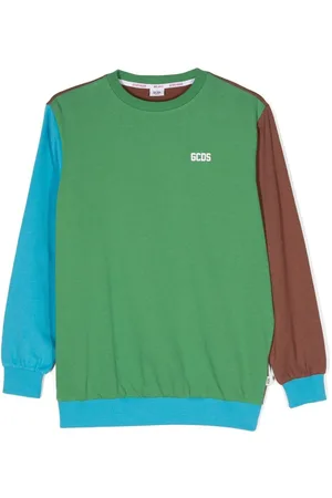 GCDS Colour-block cotton sweatshirt