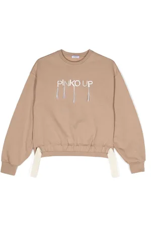 Pinko Logo-embroidered cotton sweatshirt