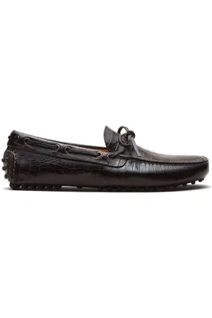 Car Shoe Crocodile Effect Loafers